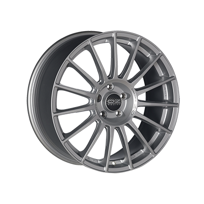 OZ Racing SUPERTURISMO LM MATT RACE SILVER BLACK LETTERING - 19x8